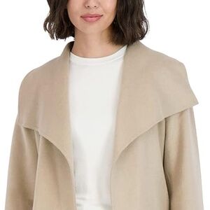 Share TAHARI Cream Faux Wool Wrap Coat Belted Blazer Jacket - Ladies Size [XXL]